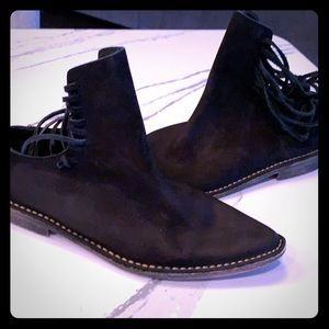 Free People booties with lace back